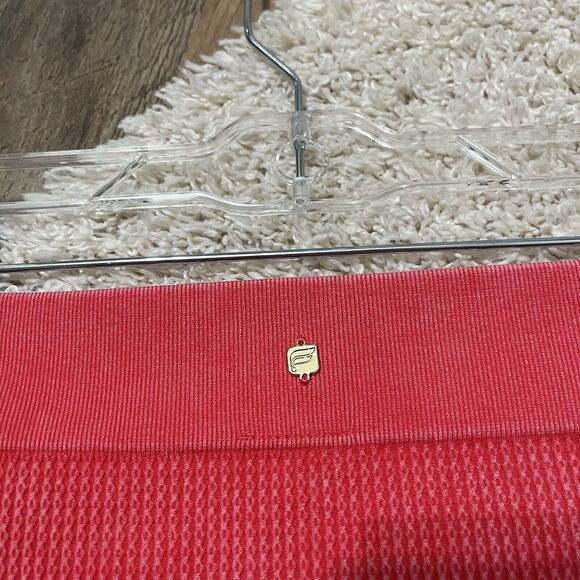 Fabletics XS Washed Strawberry Red 7/8 Cable Knit High Rise Athleisure Leggings - Picture 6 of 6